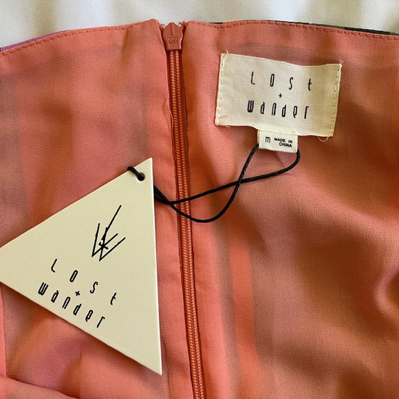 Stripe Satin Asymmetrical Midi Dress - Picture 4 of 4